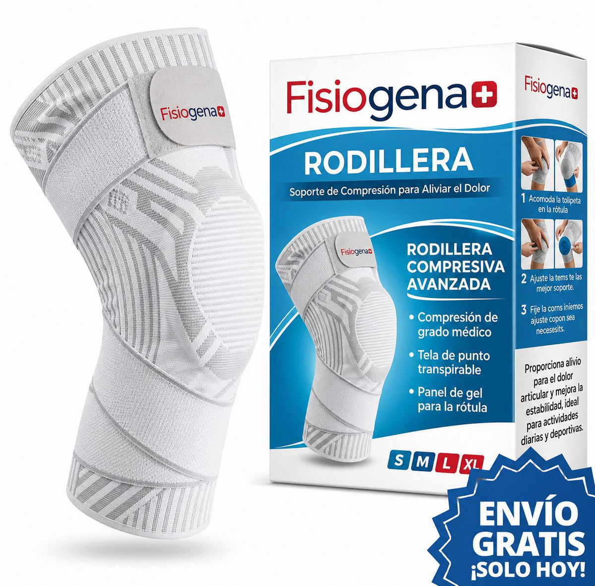 Fisiogena™ Rodillera de Alto Soporte y Alivio